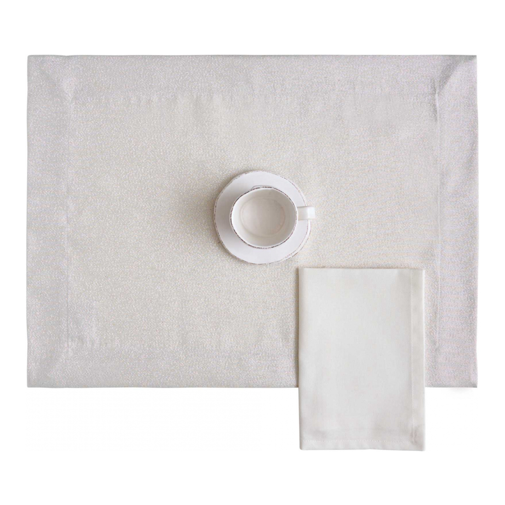 Luce Set 2 American + 2 Napkins, Silver