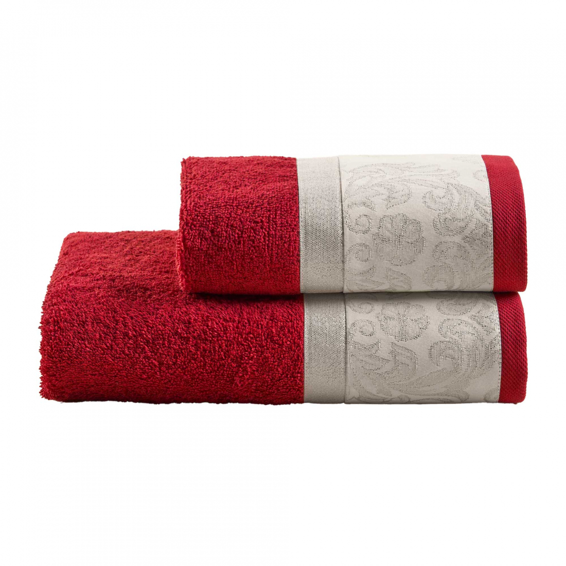 Snow Hand + Guest Terry Towel Set, Valenza/Silver