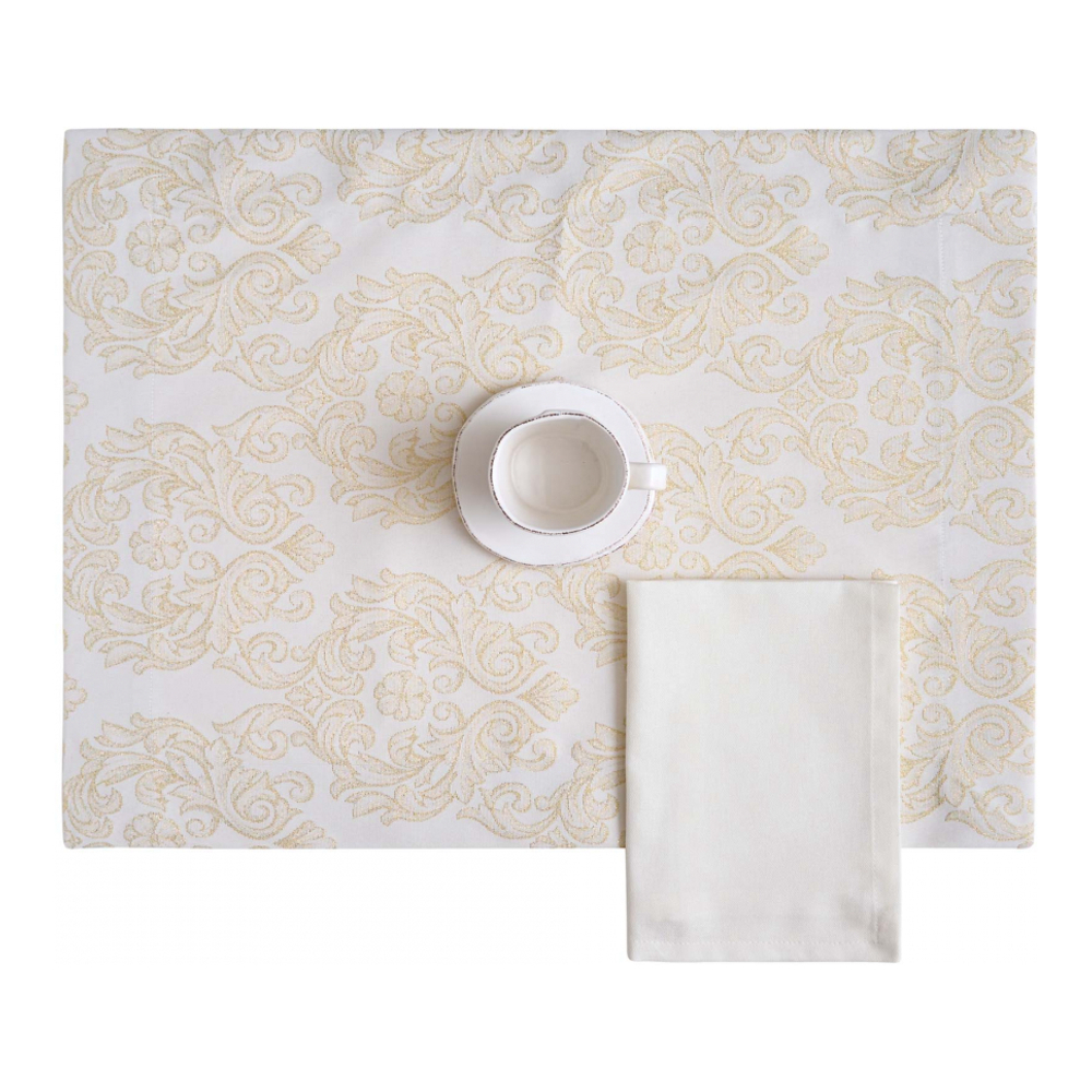 Snow Set 2 American + 2 Napkins, Gold