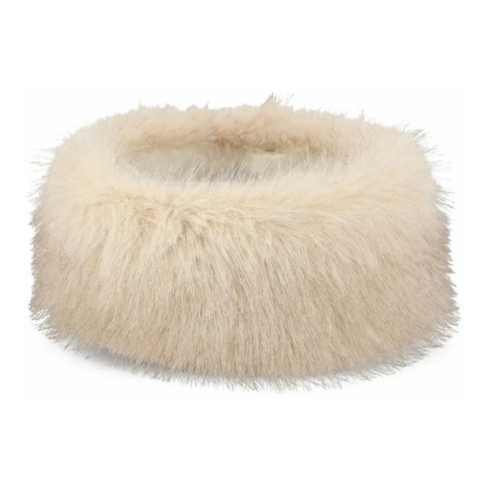 Chapeau 'Faux-Fur Logo-Plaque' pour Femmes