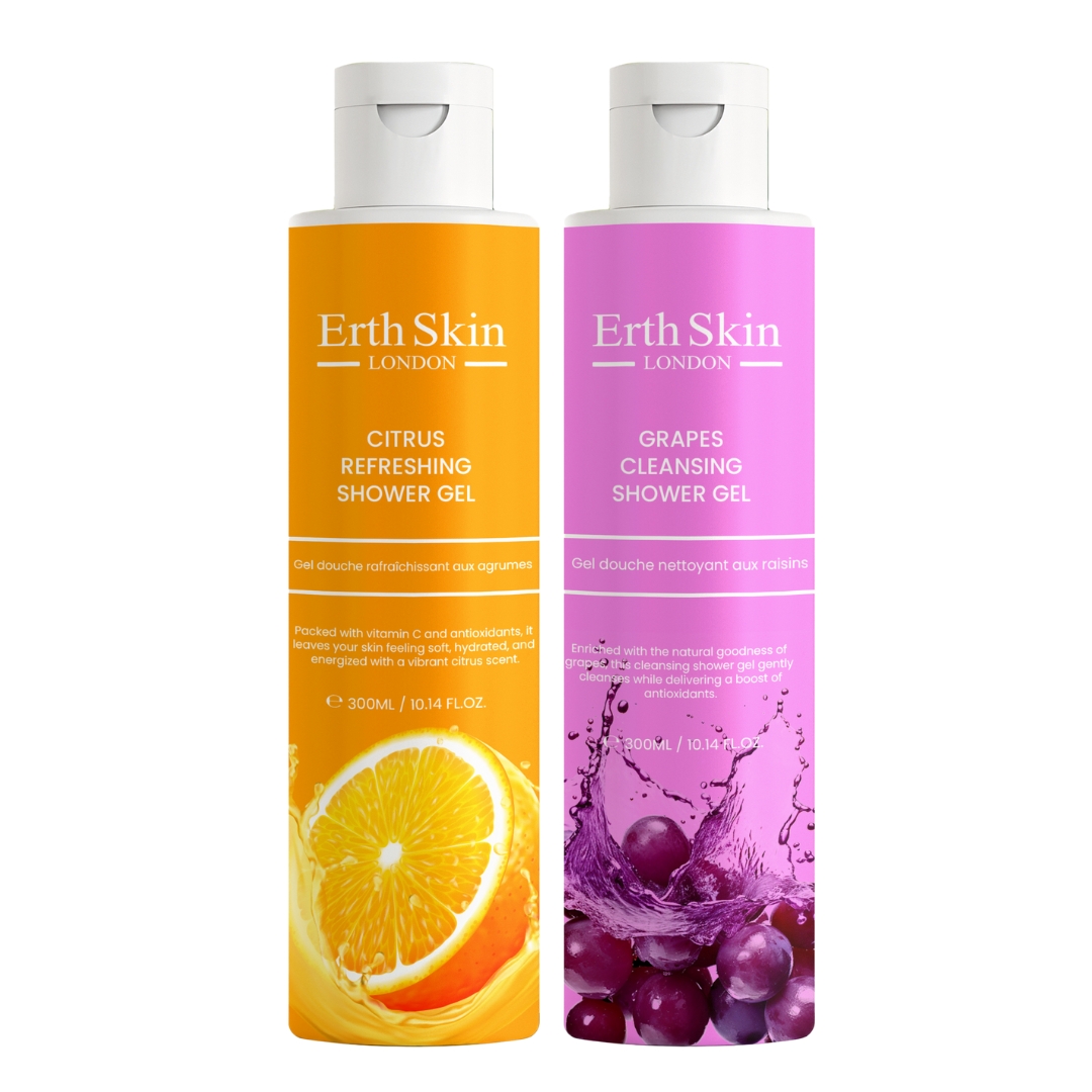 'Grapes Cleansing Shower Gel + Citrus Refreshing Shower Gel' Body Care Set - 300 ml, 2 Pieces