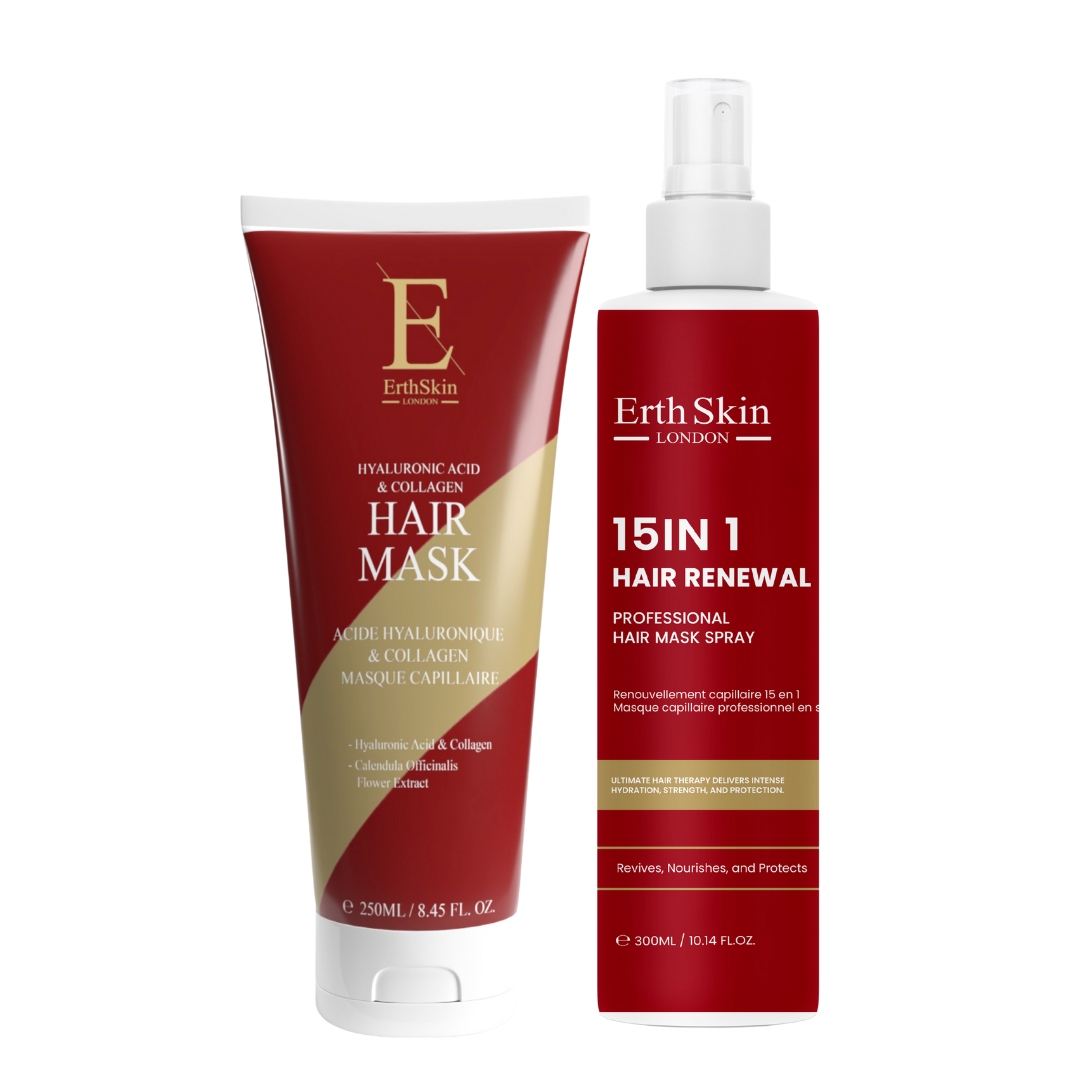 '15-In-1 Hair Renewal Professional Hair Mask Spray + Hyaluronic A' Hair Care Set - 2 Pieces