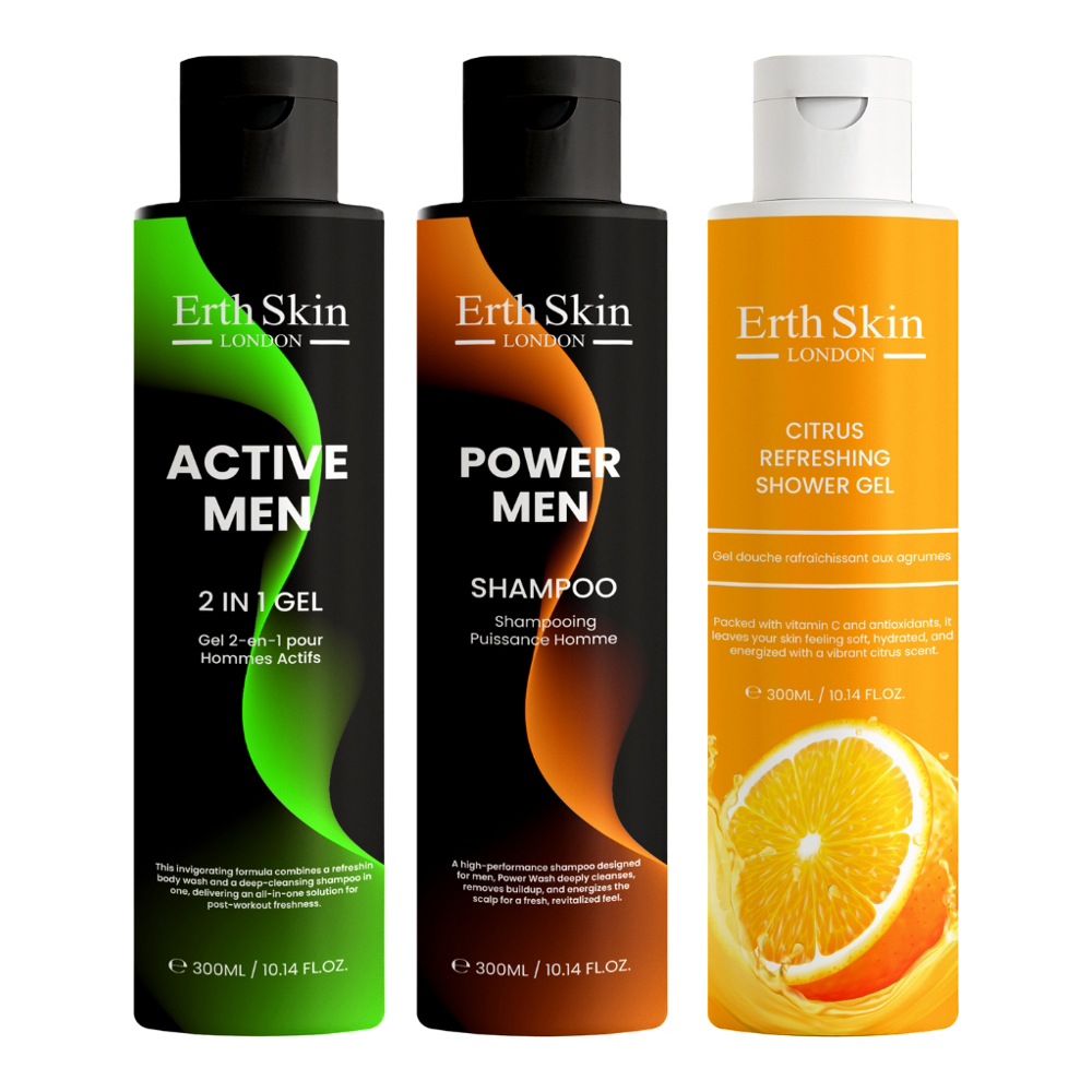 Set de soins pour hommes 'Total Power Trio' - 300 ml, 3 Pièces