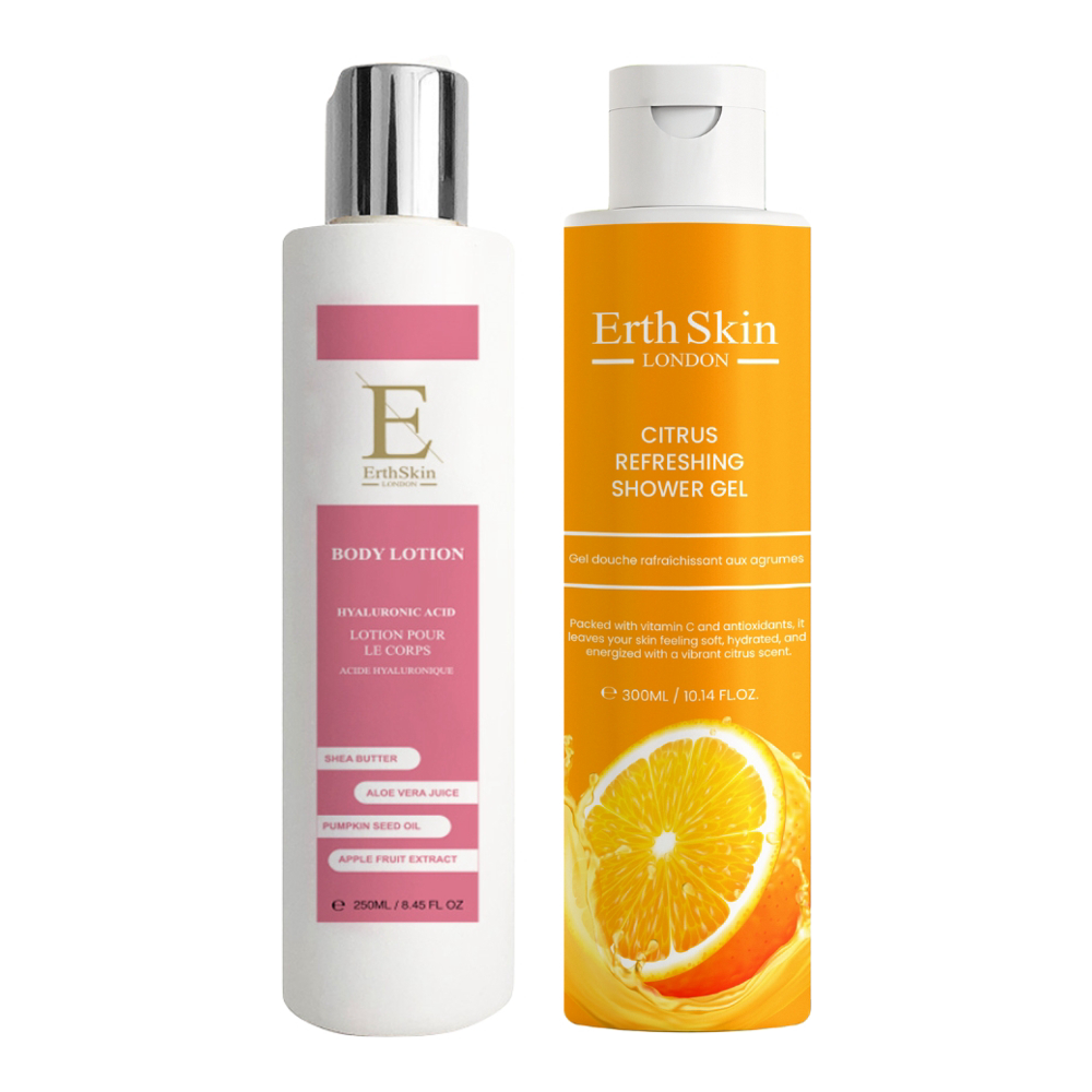 'Citrus Refreshing Shower Gel + Hyaluronic Acid + Collagen Body L' Body Care Set - 2 Pieces
