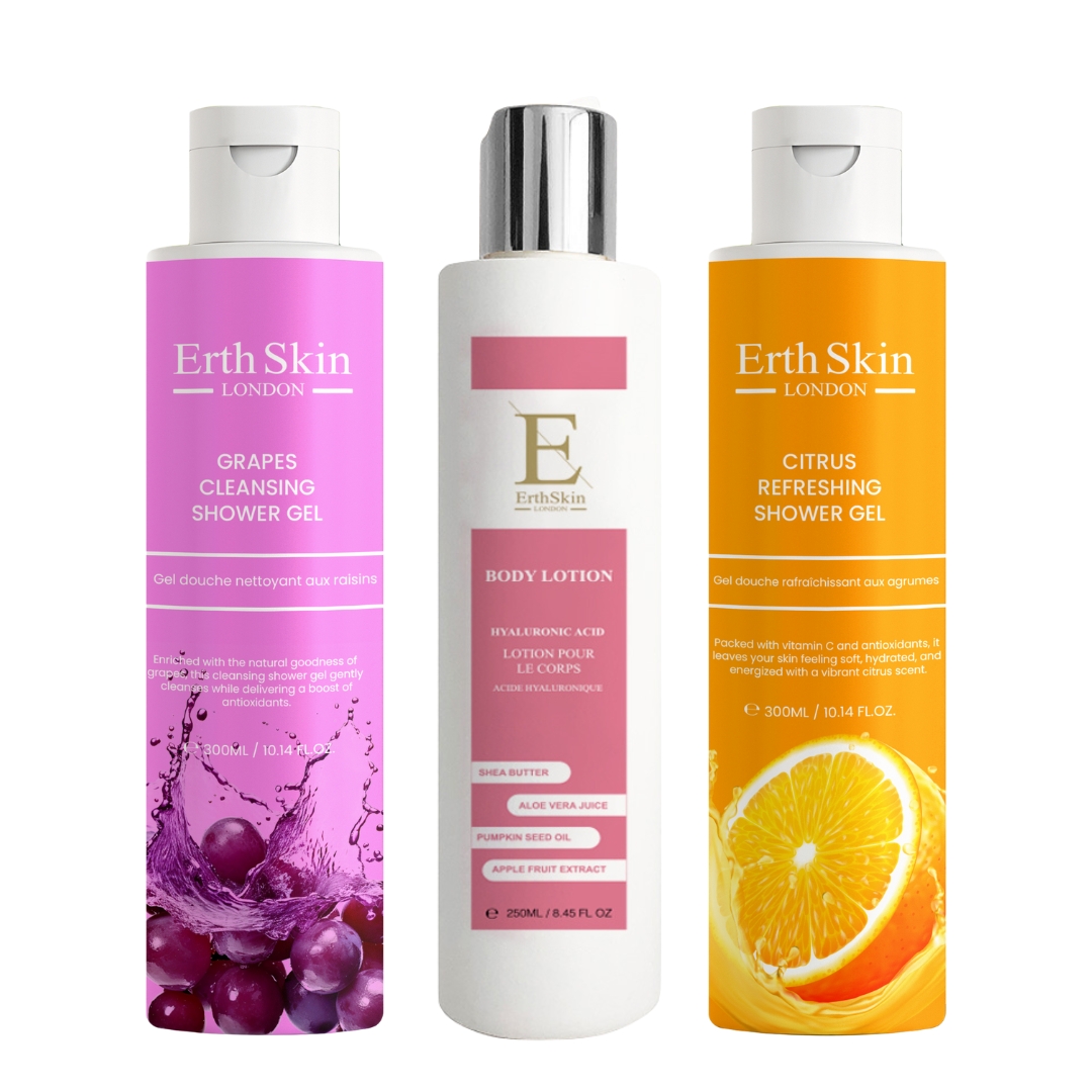 'Grapes Cleansing Shower Gel + Citrus Refreshing Shower Gel + Hya' Body Care Set