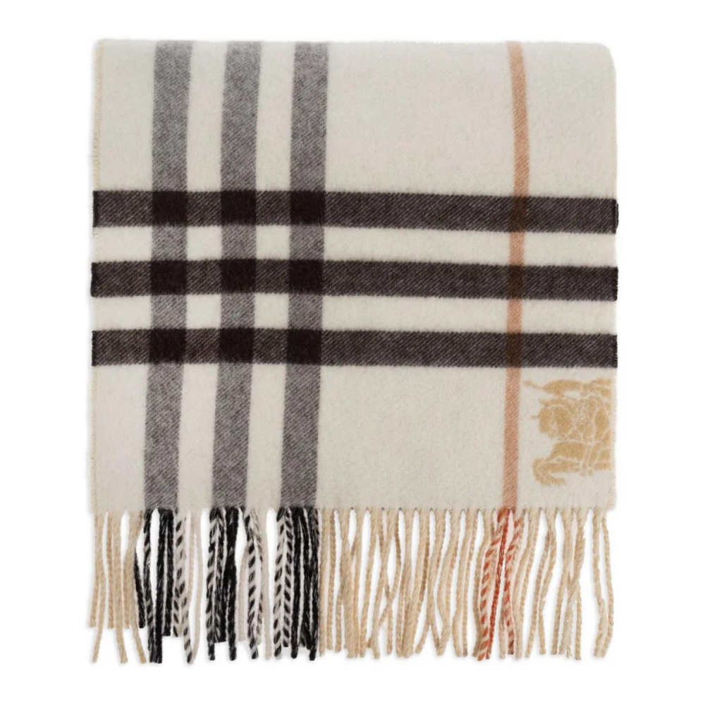 Foulard 'Check-Pattern Fringed-Hem' pour Hommes