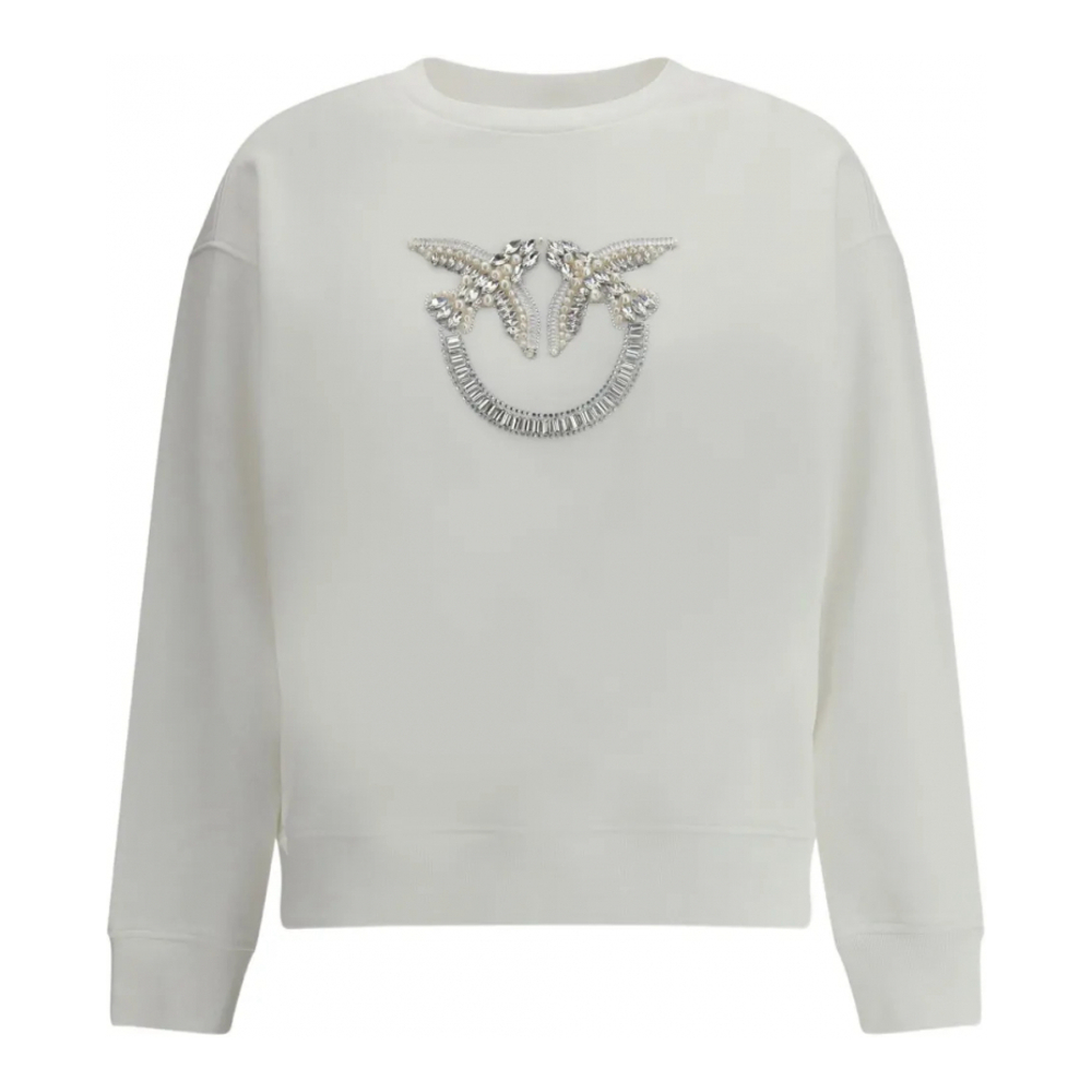 Sweatshirt 'Crystal-Embellishment' pour Femmes
