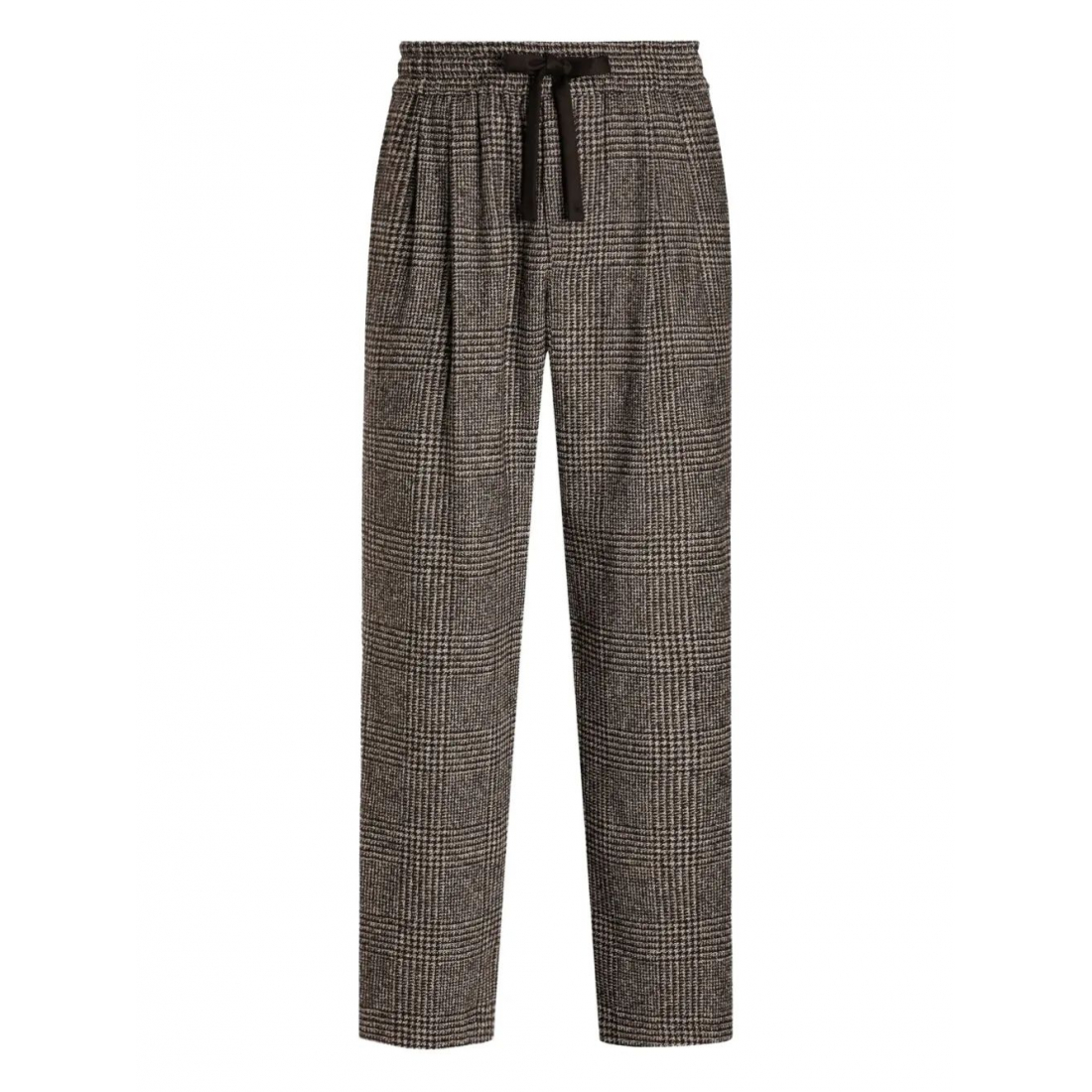 Men's 'Check-Pattern Pleated' Trousers