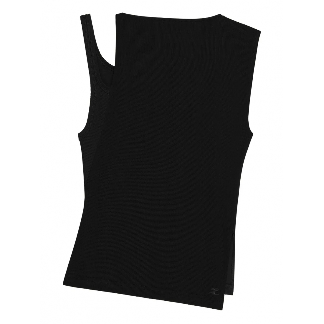 Top 'Asymmetric-Neckline Ribbed' pour Femmes