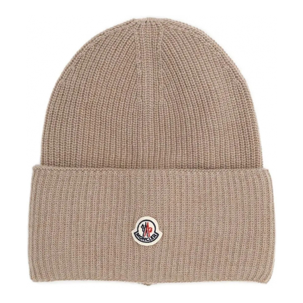 Bonnet 'Ribbed Logo-Patch' pour Femmes