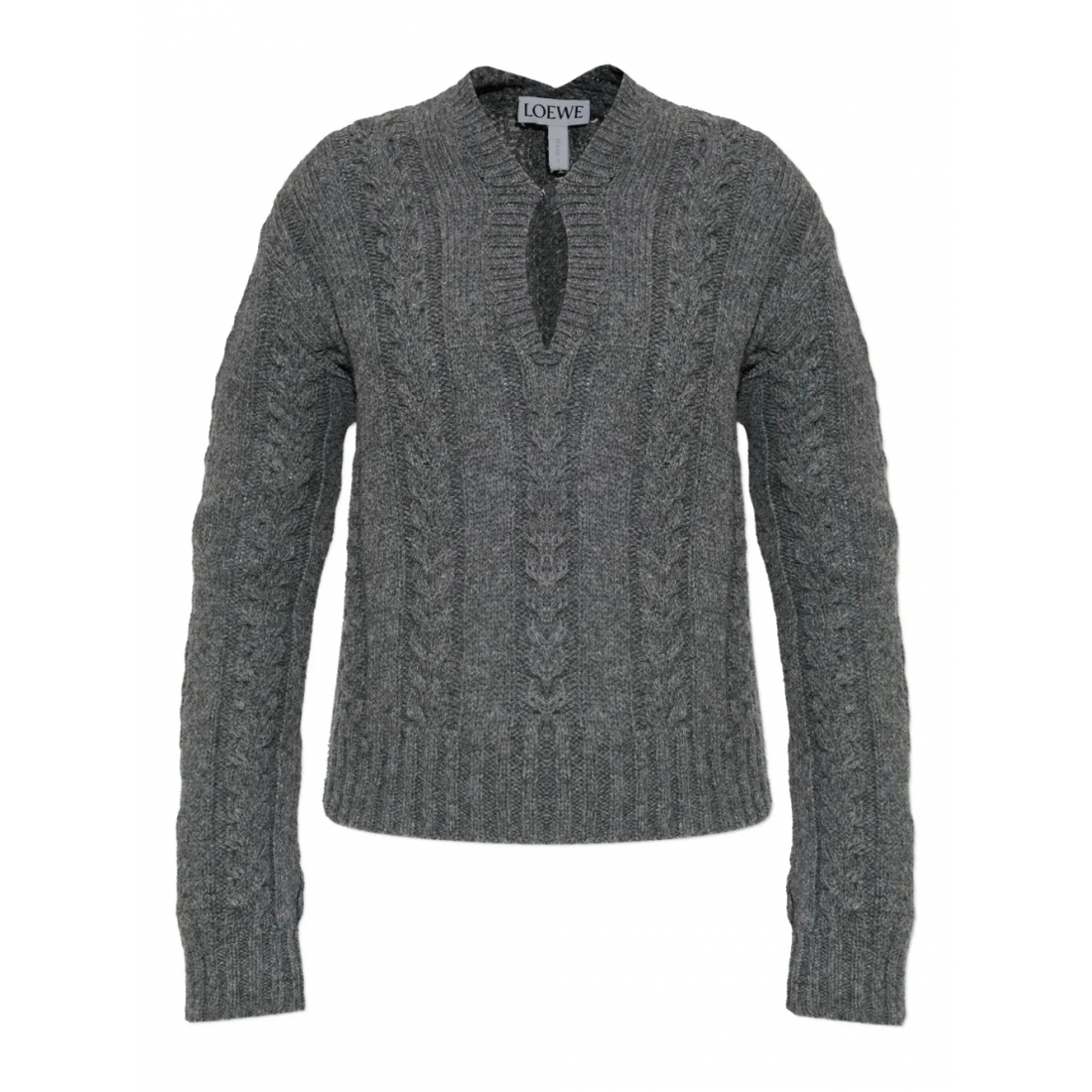 Pull 'Cable-Knit Keyhole' pour Femmes