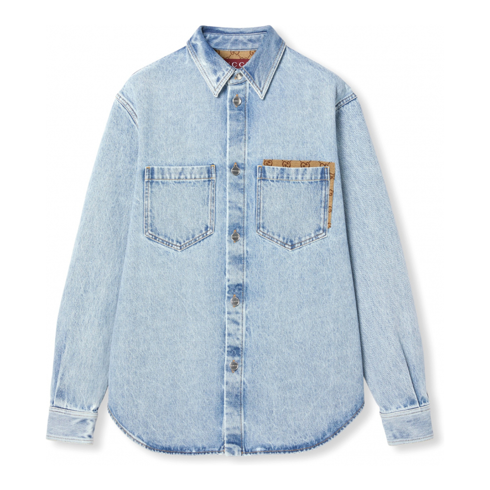 Chemise en Jean 'Washed' pour Hommes