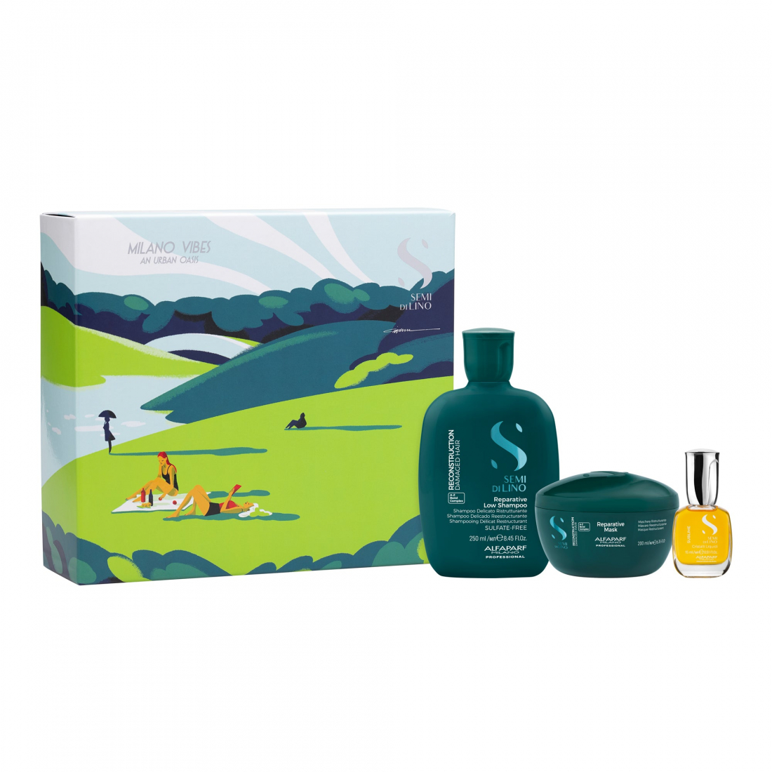 'Semi di Lino Holiday Reconstruction' Hair Care Set - 3 Pieces