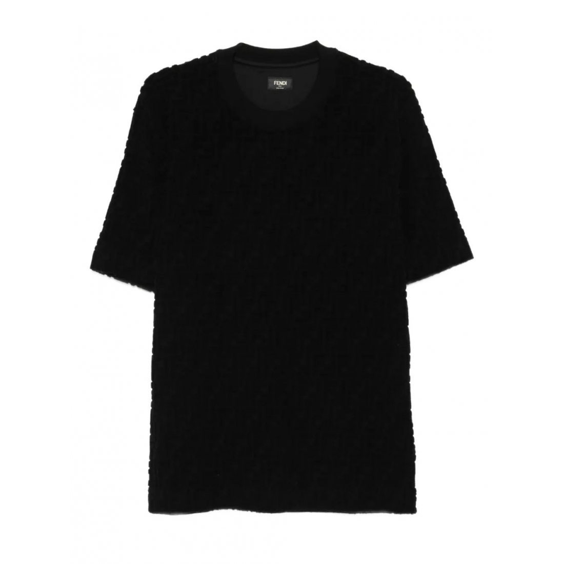 'Textured Crew-Neck' T-Shirt für Herren
