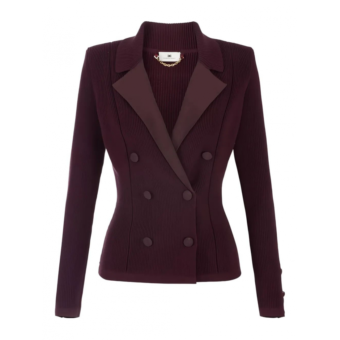 Blazer 'Double-Breasted Ribbed-Knit' pour Femmes