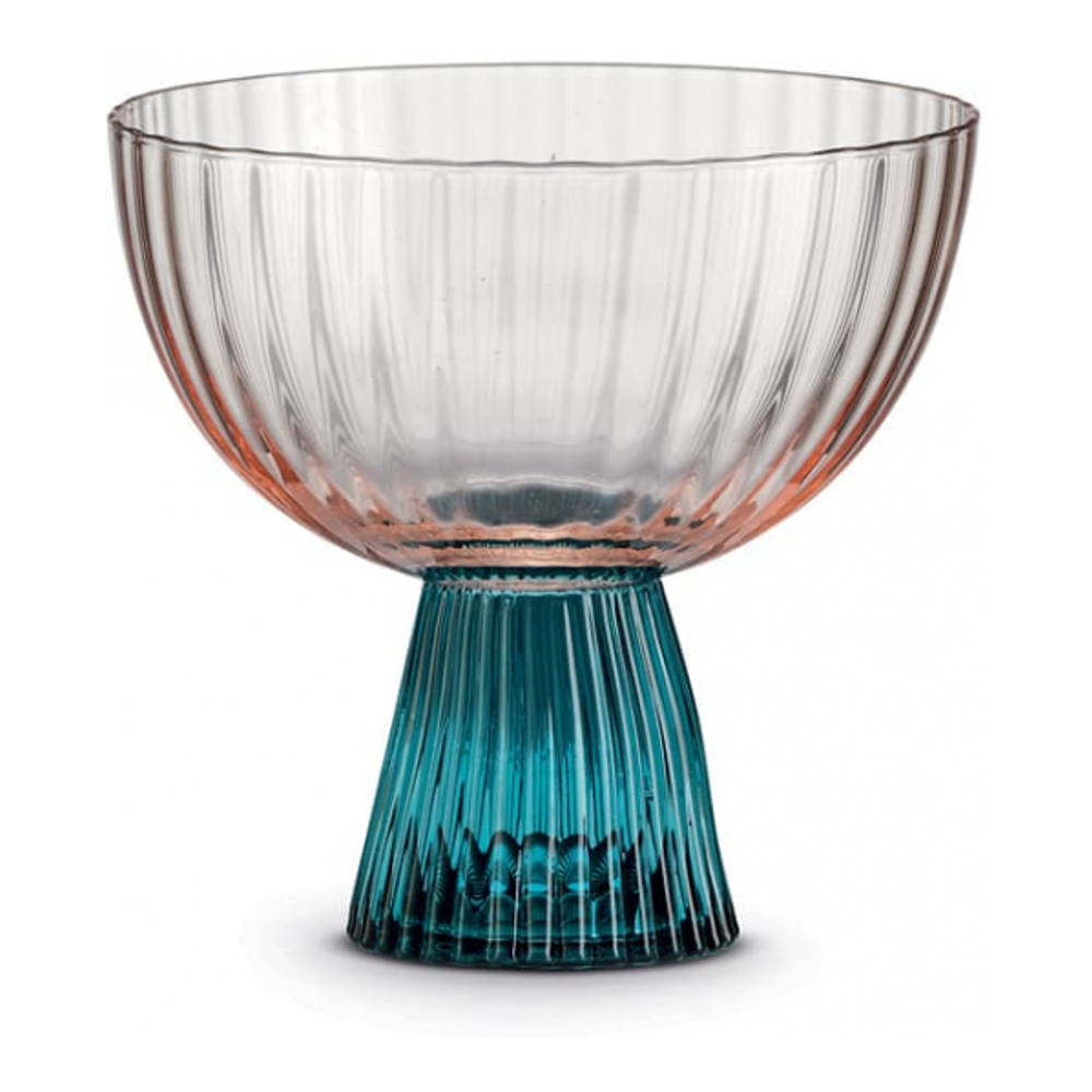 Set Of 2 Two-Tone Pink/Green Ice Cream Bowls