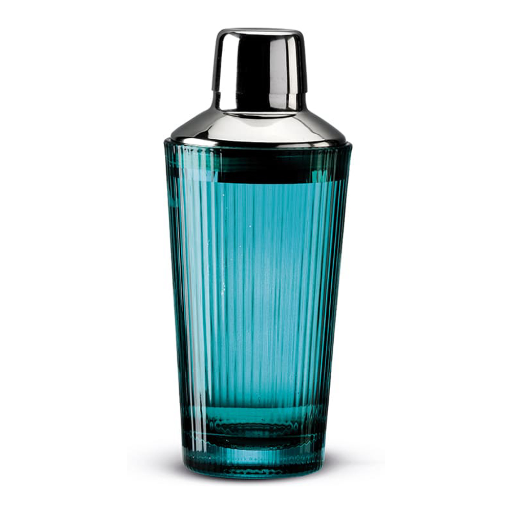 Teal Glass Shaker