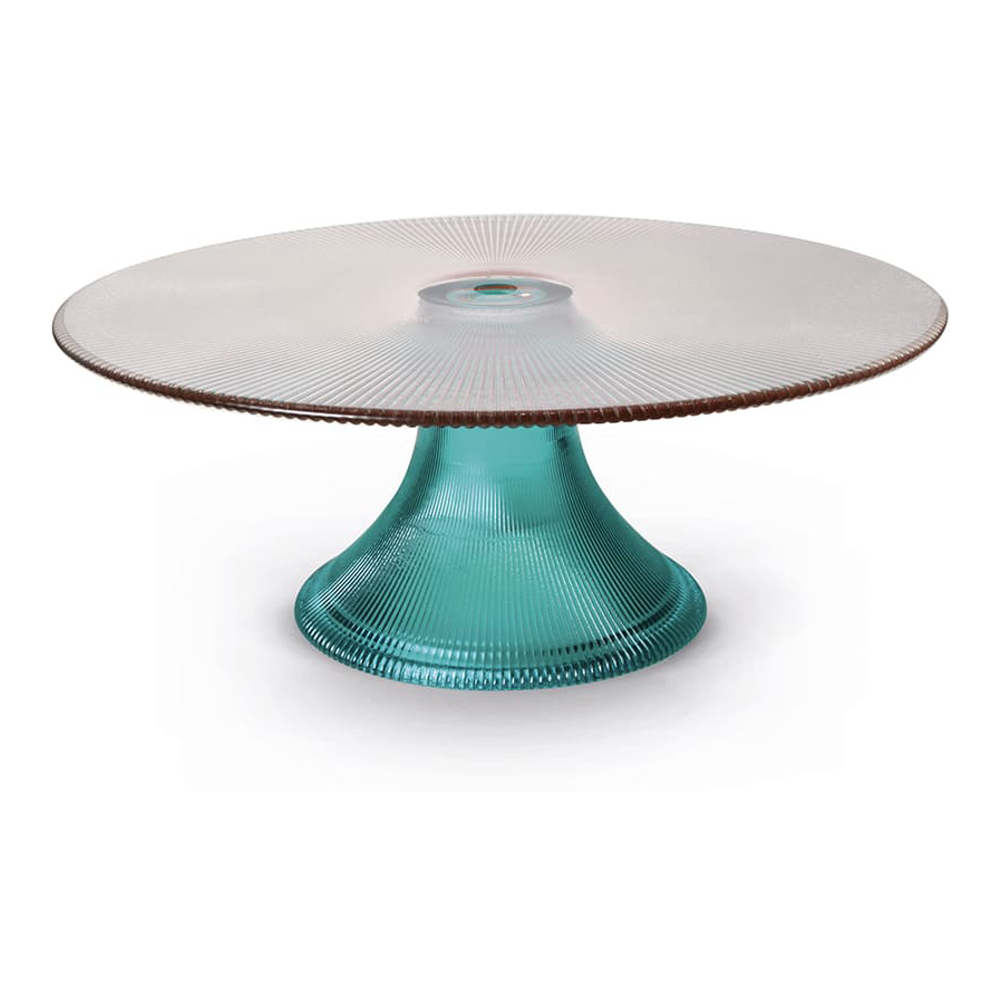 Zweifarbiger Rosa/Grüner Glasständer