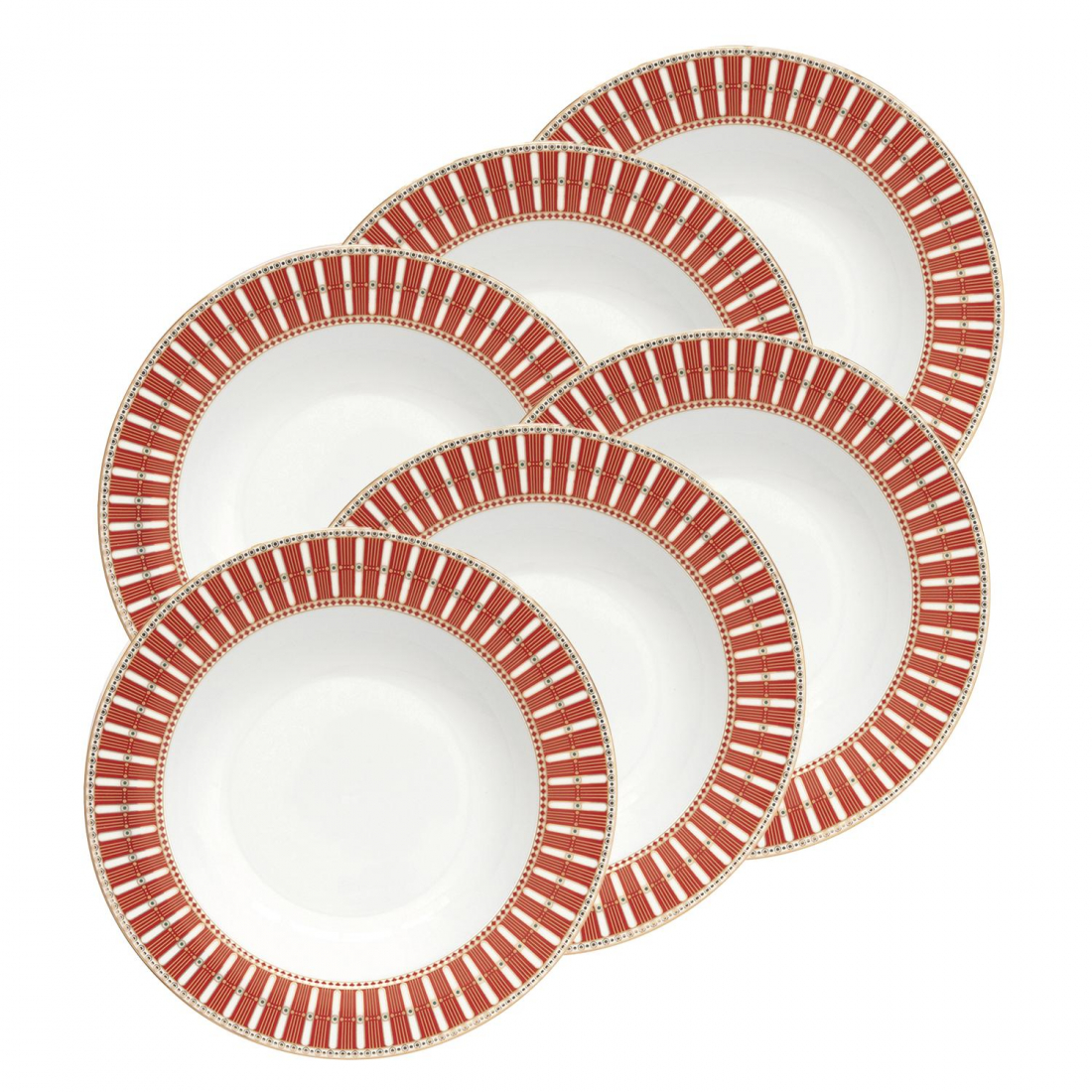 Set Mit 6 Porzellan-Suppentellern, Ø 21,5 cm, Polar Express