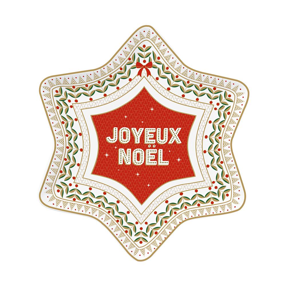 Porzellanteller Ø 22,5 cm In Farbbox Frohe Weihnachten