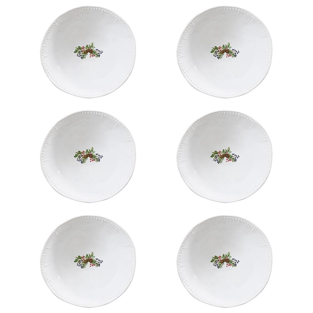 Set Of 6 Ceramic Deep Plates Ø 19.5 cm Città Delle Feste
