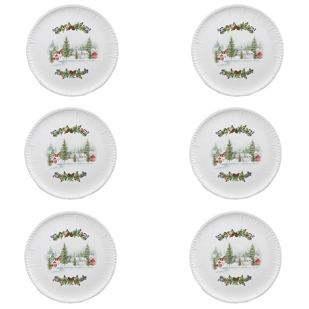 Set Mit 6 Vorspeise-/Desserttellern Aus Keramik, Ø 20 cm, Città Delle Feste