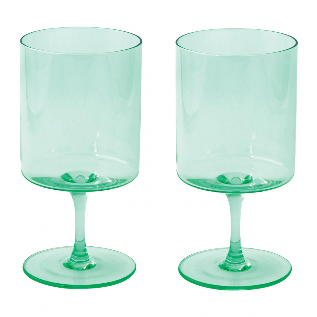 Set Mit 2 Grünen Regenbogengläsern