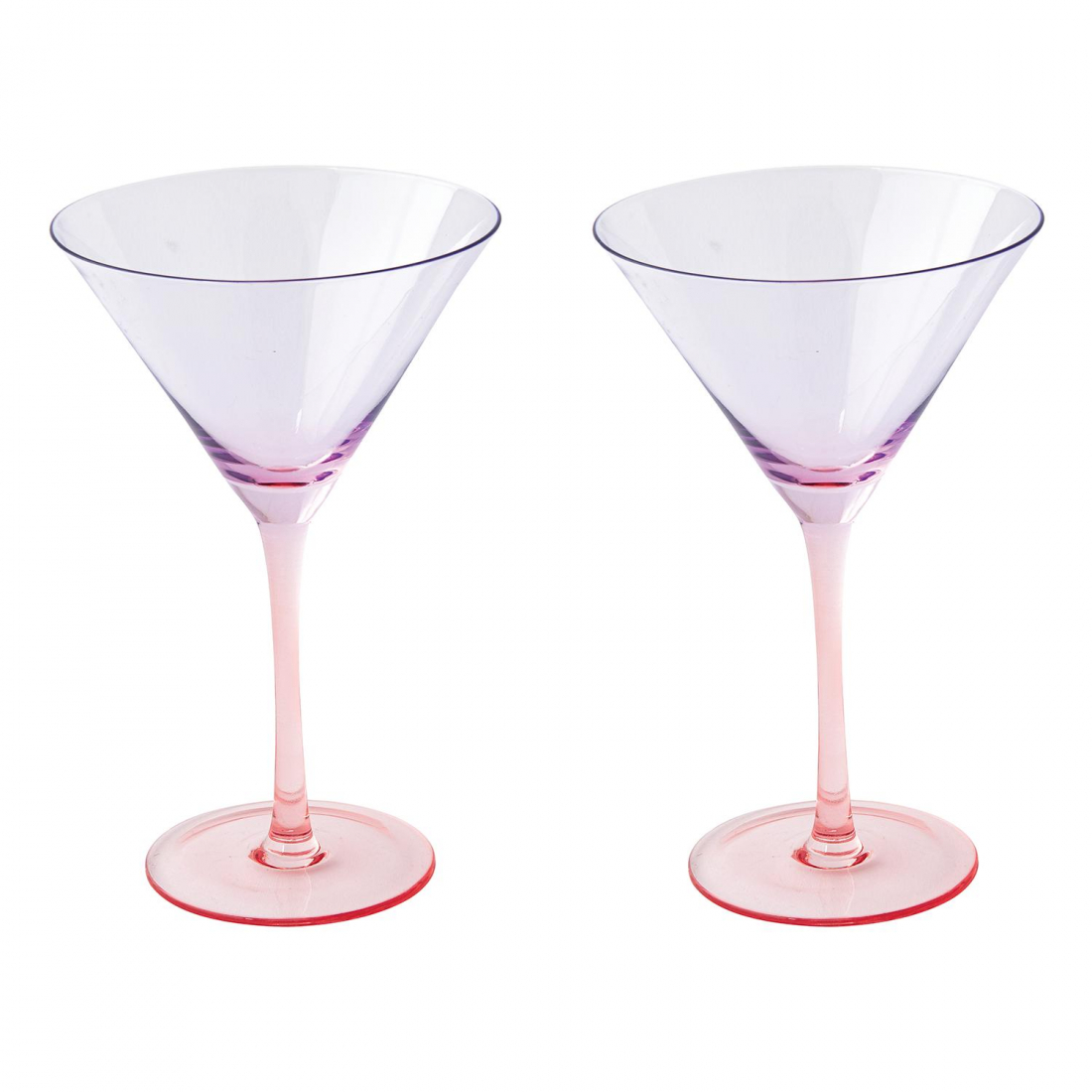 Set Mit 2 Regenbogen-Martinigläsern