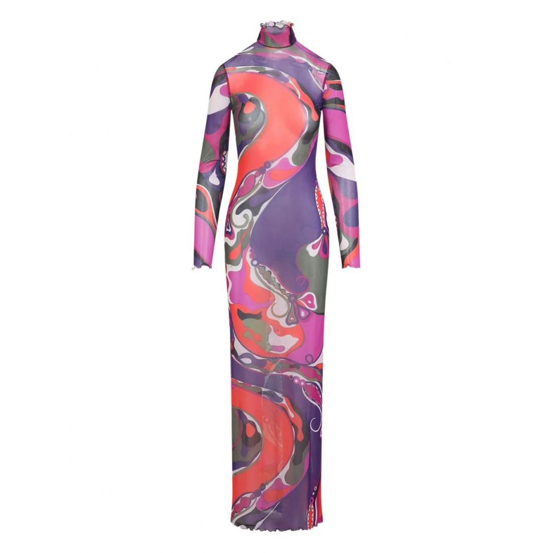 Robe 'Swirl-Print Turtleneck' pour Femmes