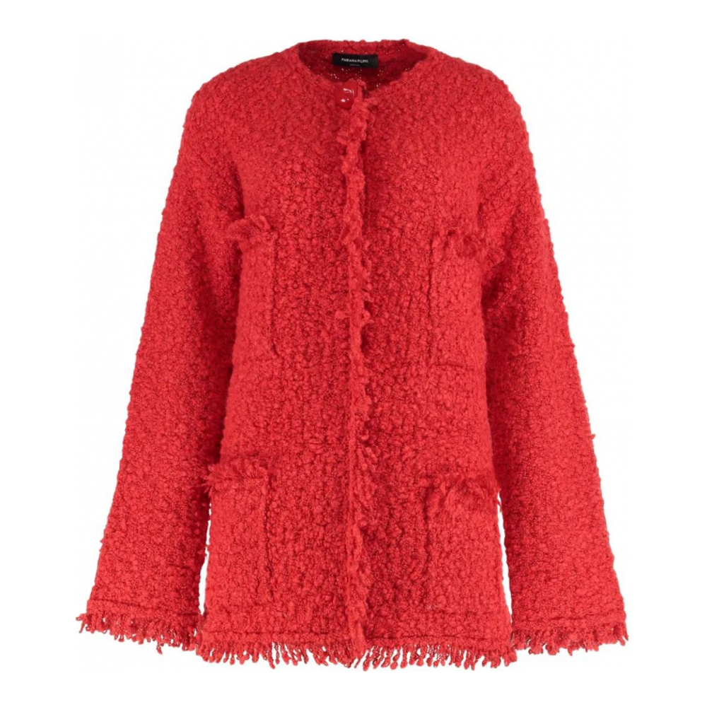 Veste 'Button-Fastening Tweed' pour Femmes