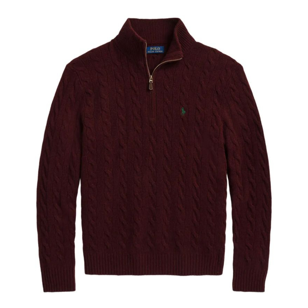 Pull 'Cable-Knit Half-Zip' pour Hommes