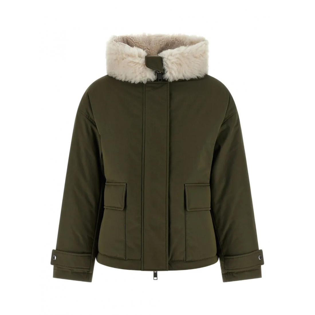 Veste matelassée 'Shearling-Timmed Hooded' pour Femmes
