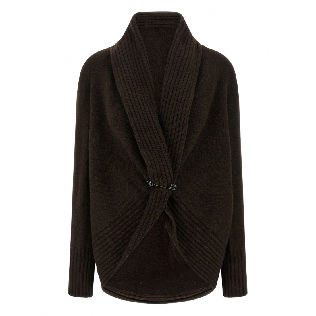 Cardigan 'Shawl-Collar Brooch-Detail' pour Femmes