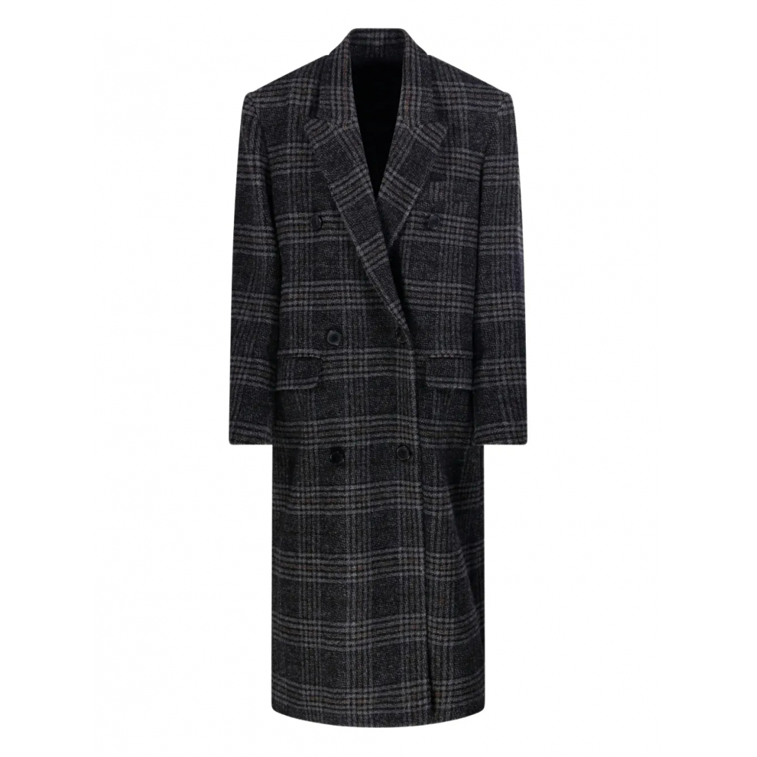 Manteau Maxi 'Lexana Double-Breasted Checked' pour Femmes