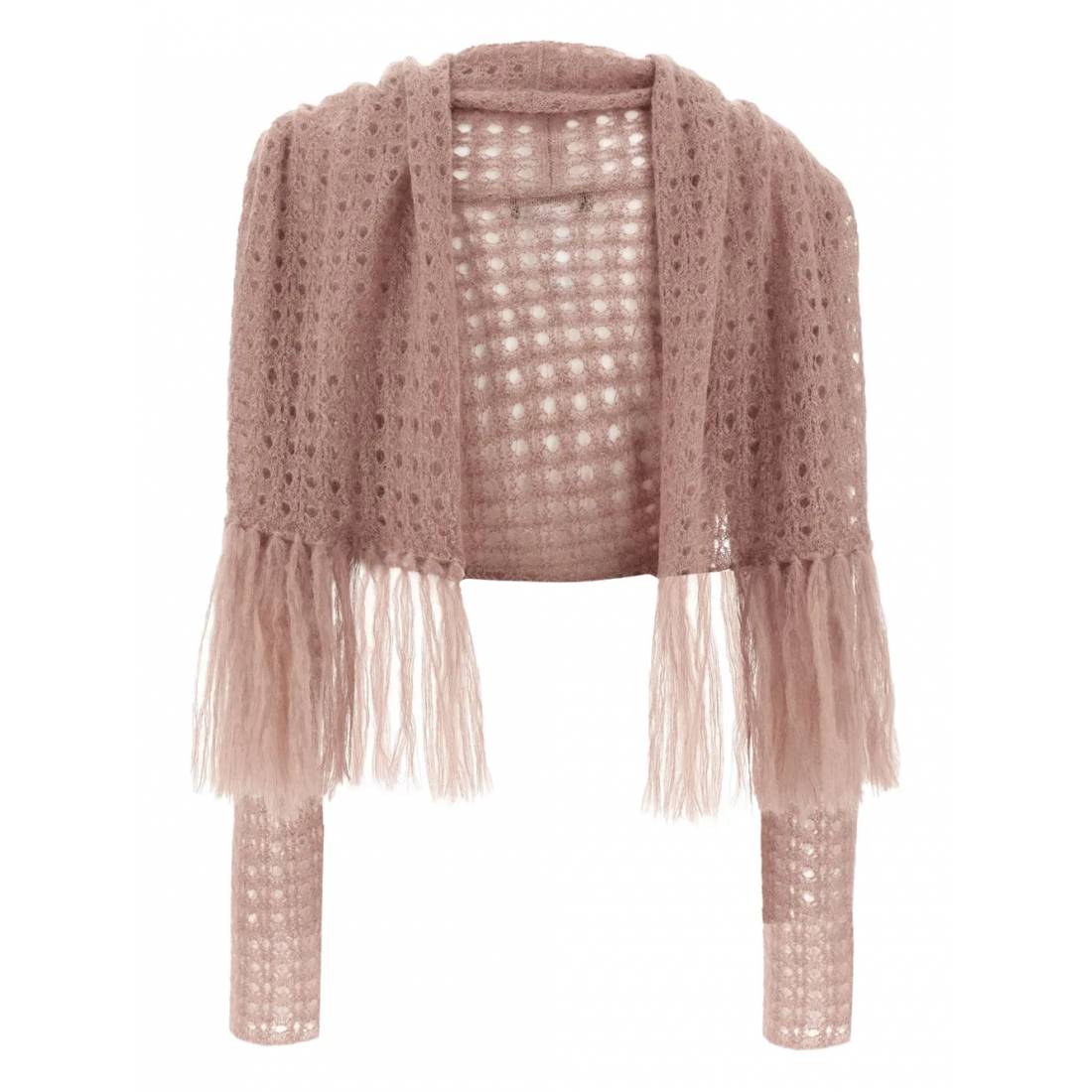 Cardigan 'Fringed Crocheted' pour Femmes