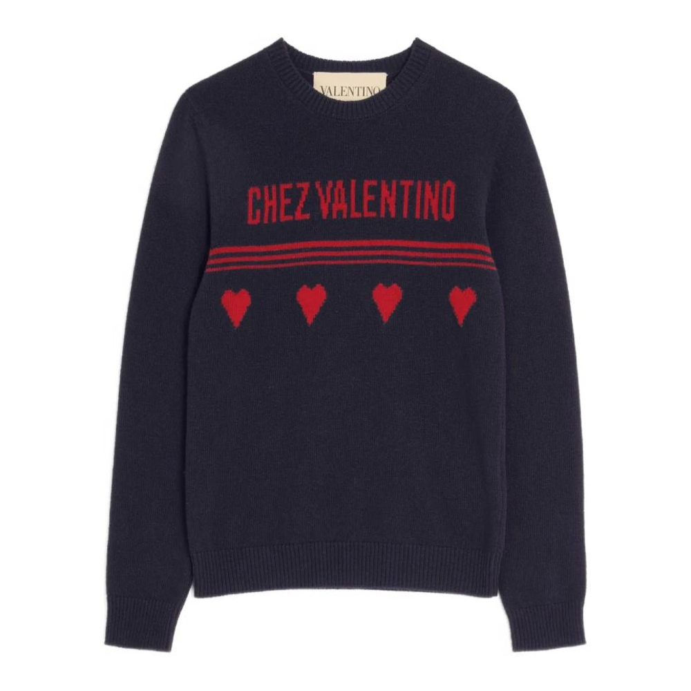 Pull 'Heart Motif Text' pour Hommes