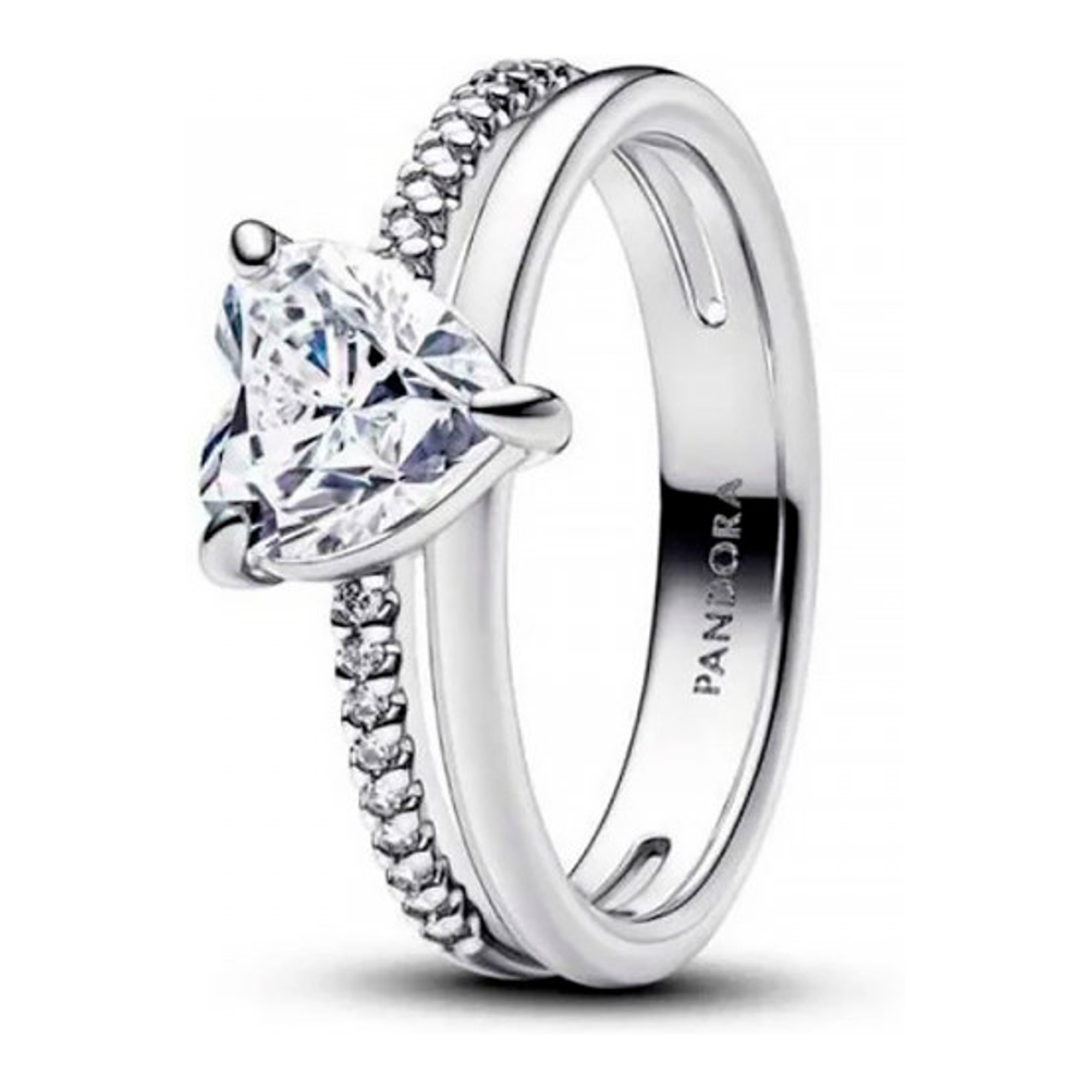 Women's 'Double Band With Heart' Ring