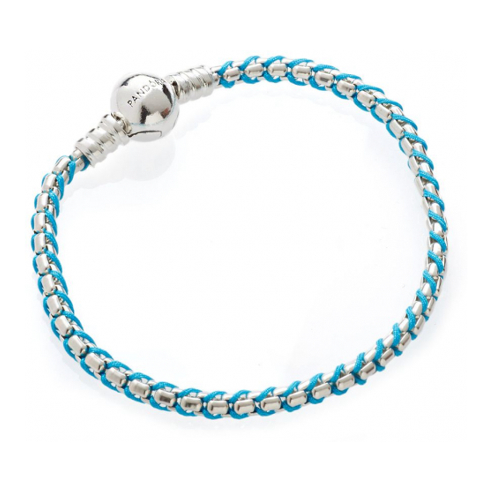Women's 'Turquoise Fabric Braided' Bracelet