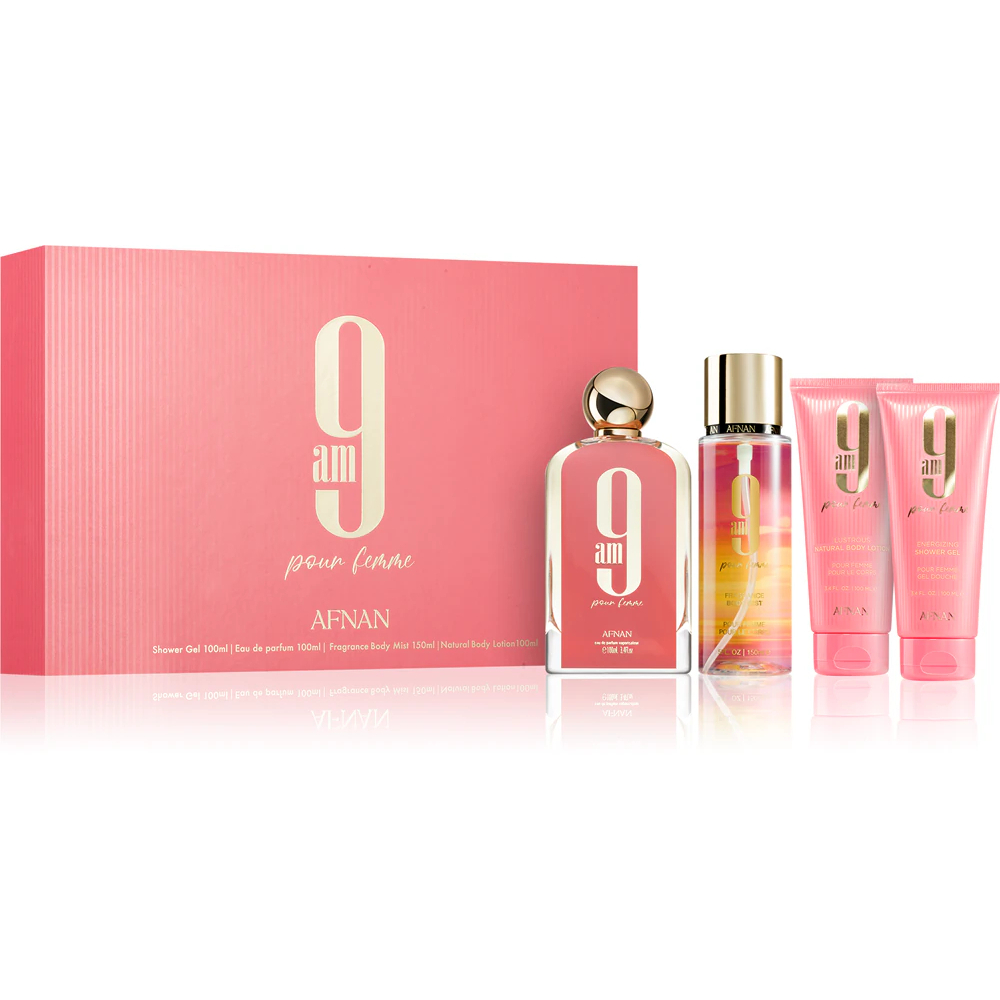 '9 AM Pour Femme' Perfume Set - 3 Pieces