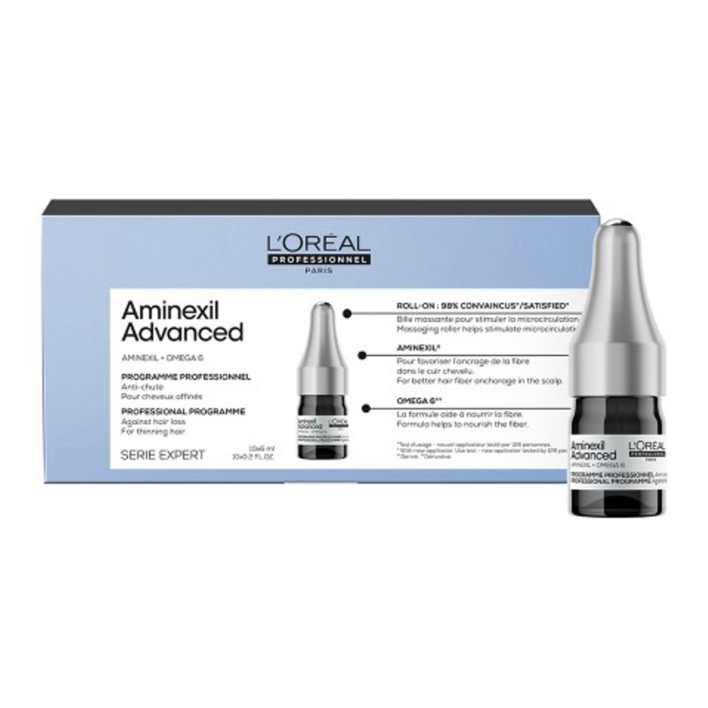 Ampoules anti-chute de cheveux 'Aminexil Advanced' - 10 Pièces, 6 ml