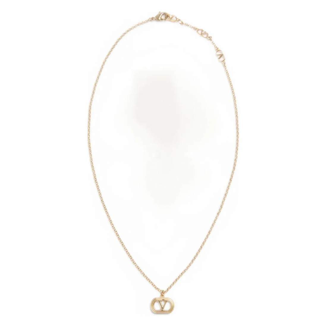 Women's 'Ovalette Logo-Pendant' Necklace