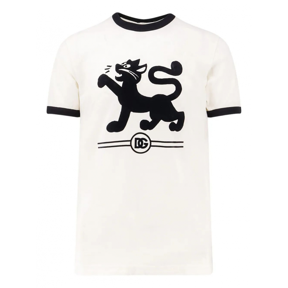 T-shirt 'Flocked-Print Crew-Neck' pour Hommes