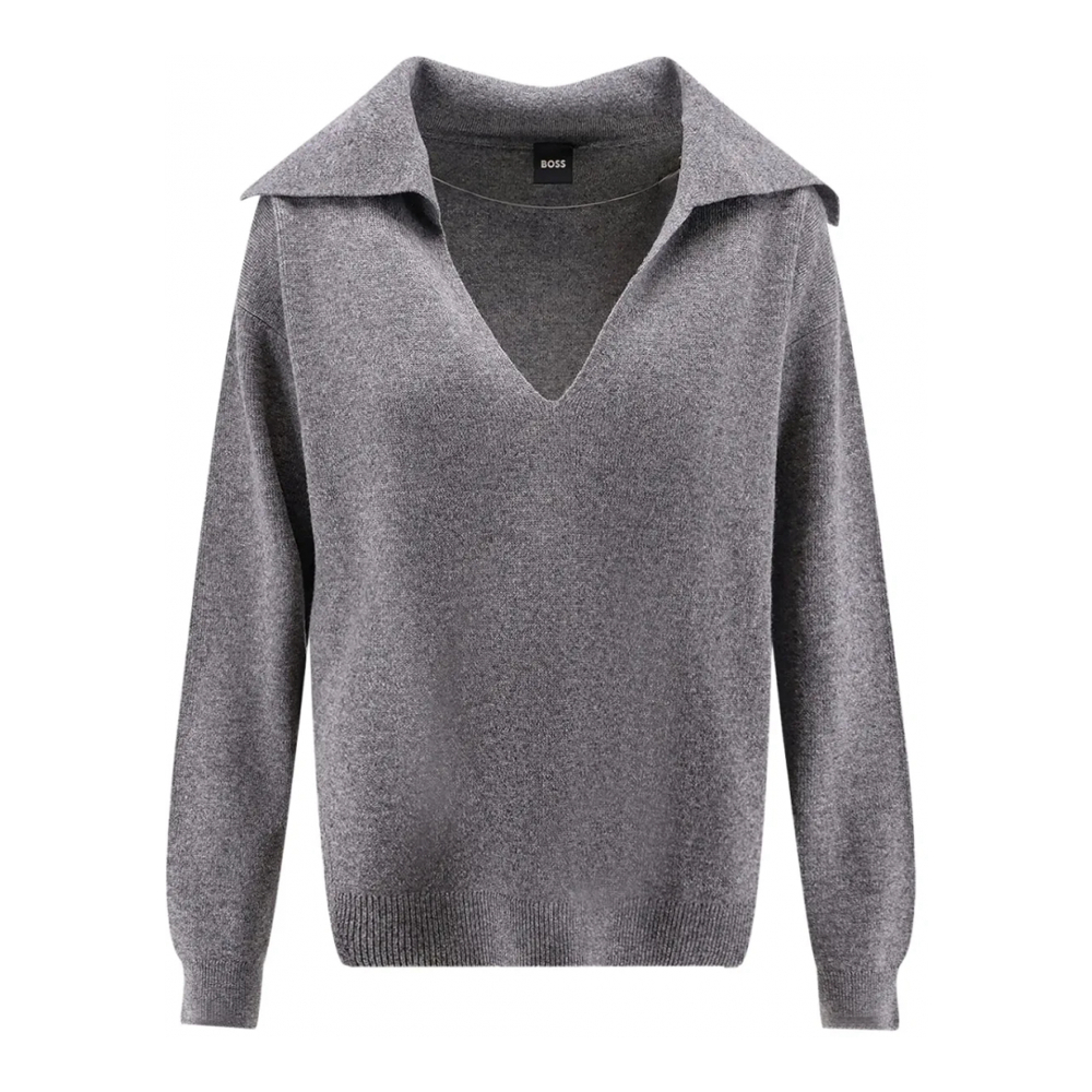 Pull 'Maxi Collar Lace Insert' pour Femmes