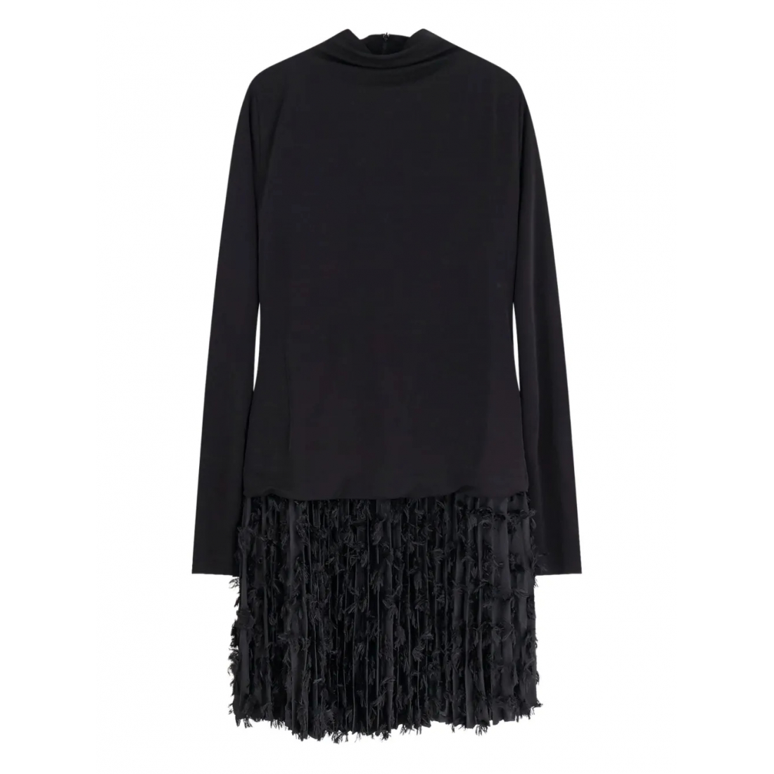 Robe mini 'Long-Sleeve Pleated' pour Femmes