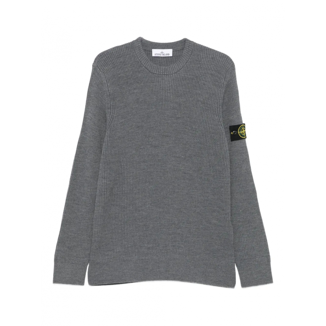 Pull 'Ribbed-Knit Logo-Patch' pour Hommes