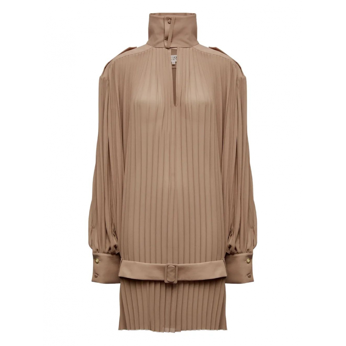 Robe 'Pleated High-Neck' pour Femmes