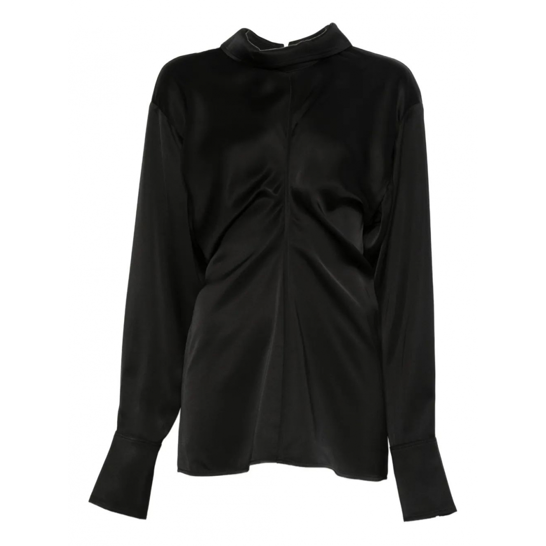 Blouse 'Slouch Zip-Front Draped' pour Femmes