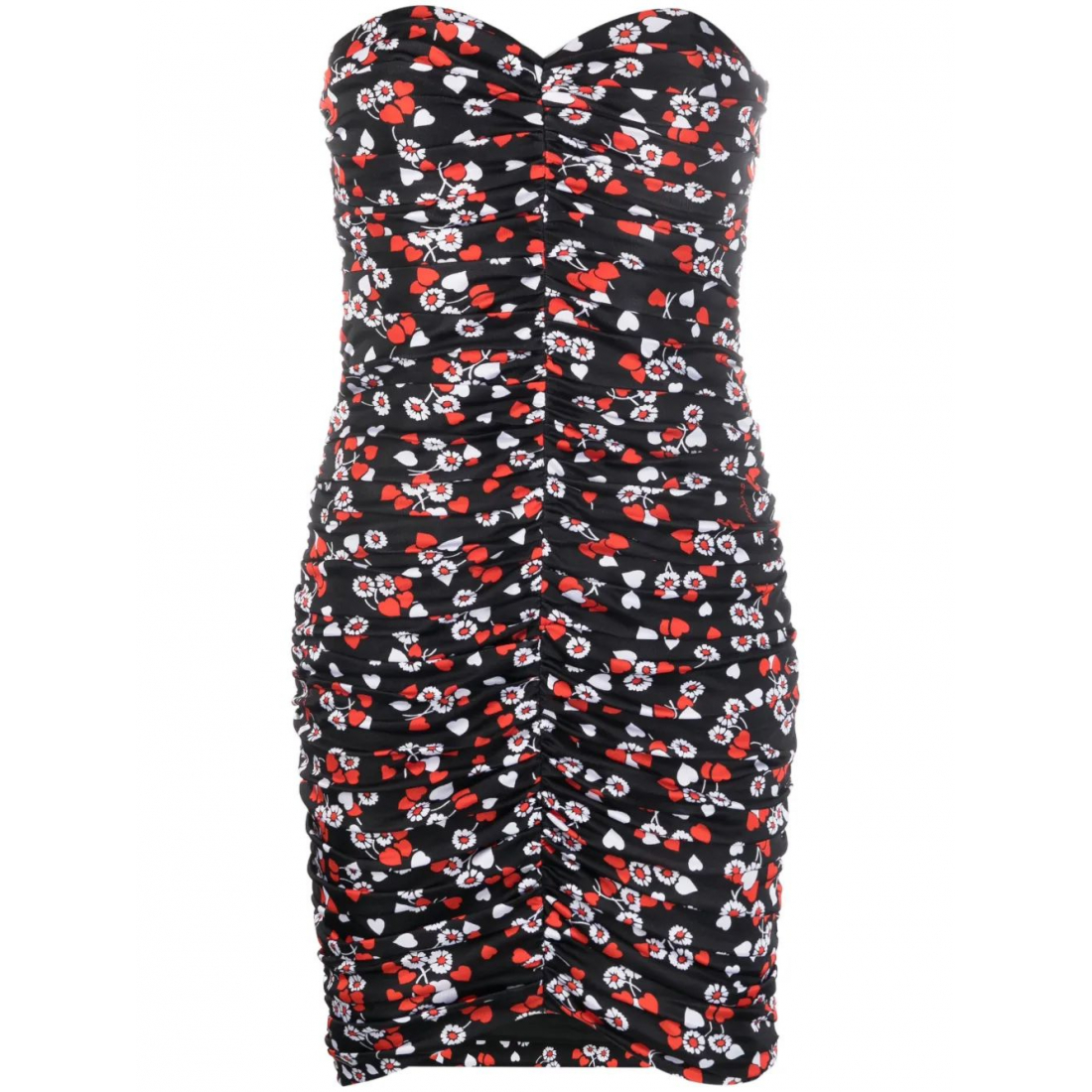 Robe mini 'Floral-Print Strapless' pour Femmes
