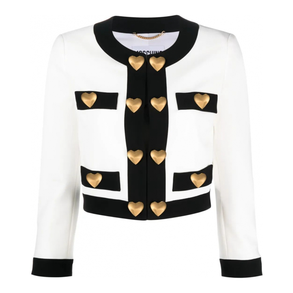 Veste 'Heart-Embellished Cropped' pour Femmes