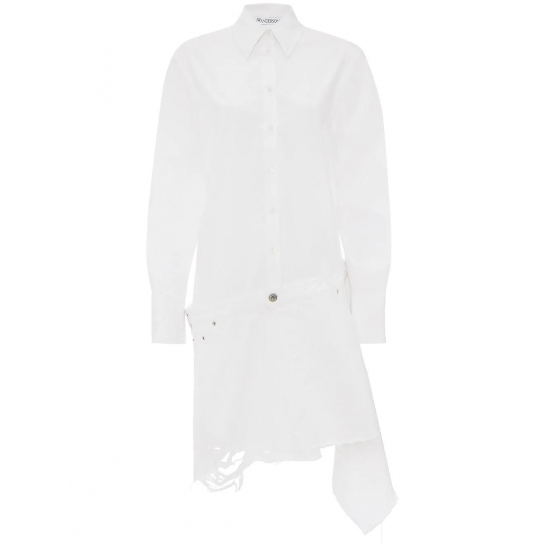 Robe 'Distressed-Finish Asymmetric Shirt' pour Femmes